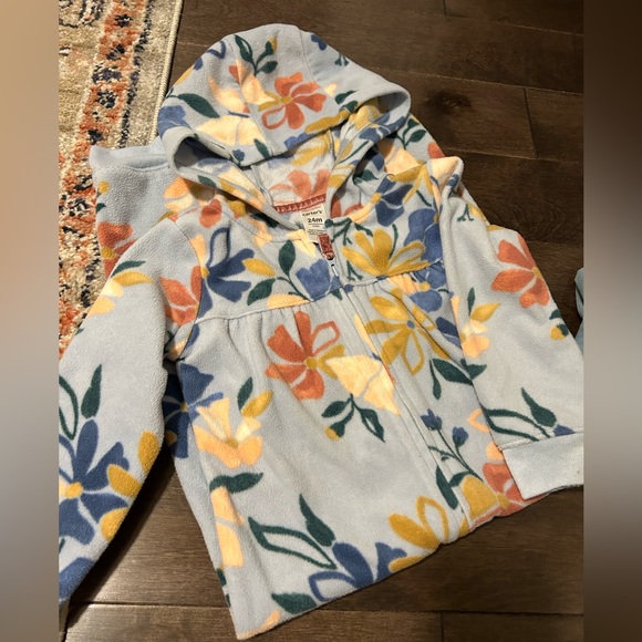 🌸 Baby Girl Hooded Zip-Up Fleece Jumpsuits warm for fall and winter toddler - Picture 2 of 7